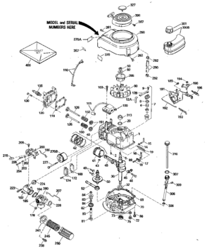 Replacement Parts Diagram and Parts List for 143404022  Craftsman Engine