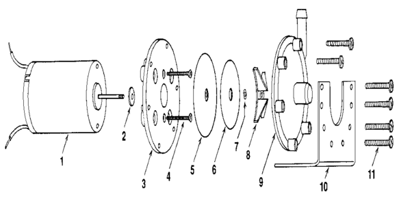 Motor And Pump Assembly Diagram and Parts List for 471261380  Craftsman Pressure Washer