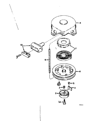 Rewind Starter No. 590449 Diagram and Parts List for 143177032  Craftsman Engine