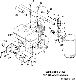 Engine Accessories Diagram and Parts List for 580320971  Craftsman Engine