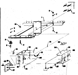 Mounting Base Diagram and Parts List for 58031836  Craftsman Engine