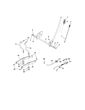 Lift Assembly Diagram and Parts List for 917275821  Craftsman Lawn Tractor