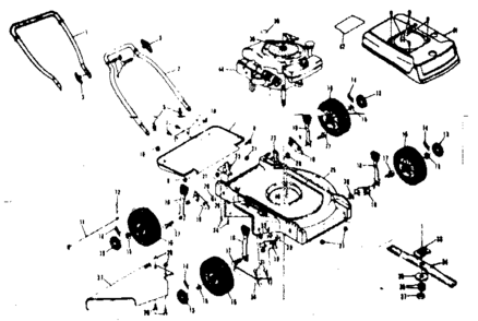 Unit Parts Diagram and Parts List for 13190270  Craftsman Lawn Mower