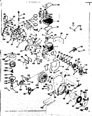 Basic Engine Diagram and Parts List for 143599052  Craftsman Engine