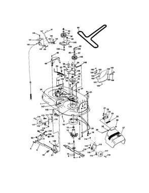 Mower Deck Diagram and Parts List for 917271823  Craftsman Lawn Tractor
