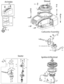 Diagram Diagram and Parts List for 4P90JUC Type 0 Craftsman Engine