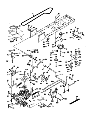 Ground Drive Diagram and Parts List for 917272021  Craftsman Lawn Tractor