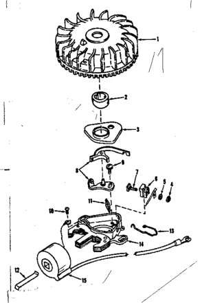 Magneto (tecumseh No. 5000) Diagram and Parts List for 143102171  Craftsman Engine