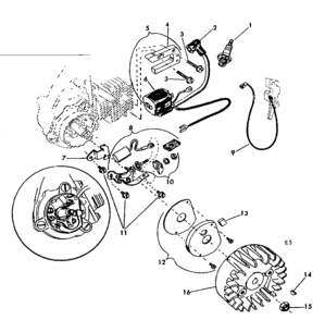 Magneto Diagram and Parts List for 917351451  Craftsman Chainsaw