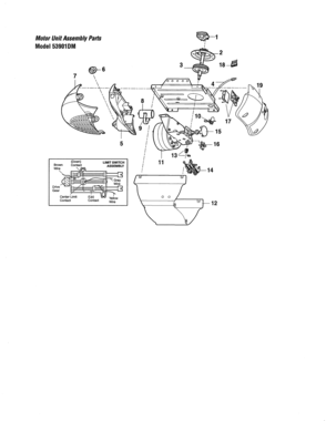 Motor Unit - 13953901dm Diagram and Parts List for 13953903DM  Craftsman Garage Door Opener