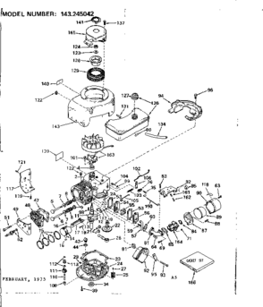 Part Location Diagram of 28257A Craftsman Crankshaft