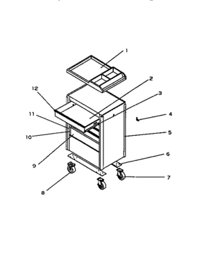 Unit Parts Diagram and Parts List for 706655742  Craftsman Tool Stand & Cart