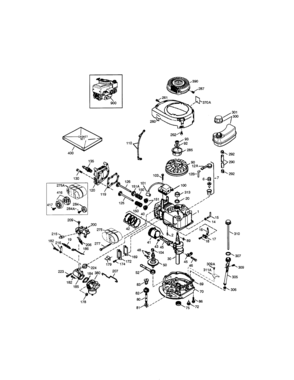 Engine Assembly Diagram and Parts List for 143043800  Craftsman Engine