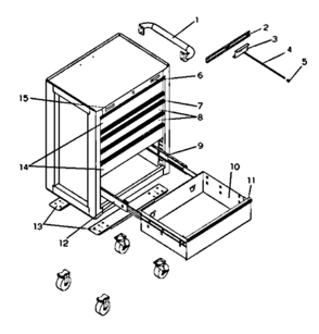 Tool Frame Mobile Diagram and Parts List for 706596154  Craftsman Tool Stand & Cart