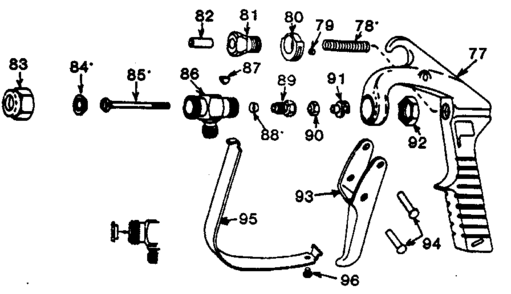 5271814 Hand Gun Diagram and Parts List for 74208  Craftsman Pressure Washer