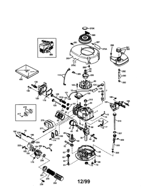 Engine Diagram and Parts List for 143004000  Craftsman Engine