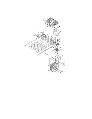 Wheel Assembly Diagram and Parts List for 247204000  Craftsman Engine