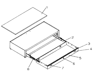 Drawer Diagram and Parts List for 706597043  Craftsman Tool Stand & Cart