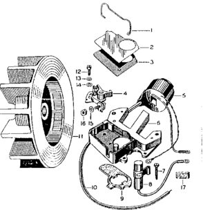 Magneto Diagram and Parts List for 91760020  Craftsman Chainsaw