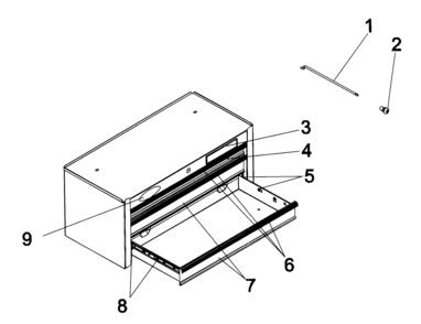 Tool Chest Diagram and Parts List for 706824090  Craftsman Tool Stand & Cart