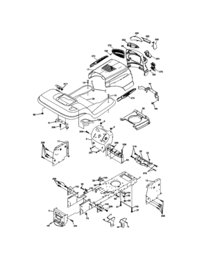Chassis And Enclosures Diagram and Parts List for 917273840  Craftsman Lawn Tractor