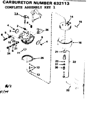 Replacement Parts Diagram and Parts List for 143794052  Craftsman Engine