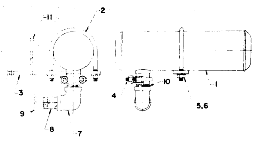 Muffler Assembly Diagram and Parts List for 58031234  Craftsman Engine