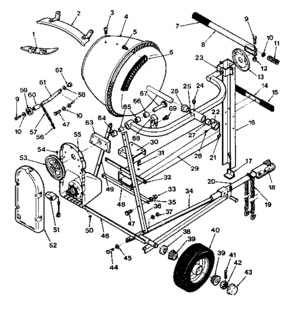 Part Location Diagram of 8003 Craftsman Paddle assembly
