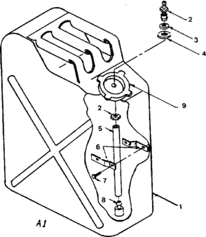 Auiliary Fuel Tank Diagram and Parts List for 580327210  Craftsman Engine