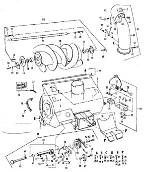 Auger Assembly Diagram and Parts List for 84226061  Craftsman Snow Blower