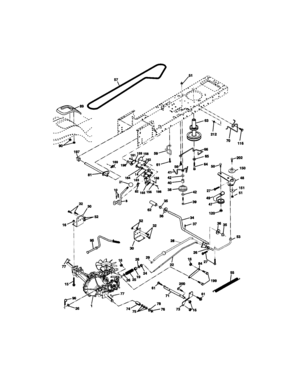Ground Drive Diagram and Parts List for 917271842  Craftsman Lawn Tractor