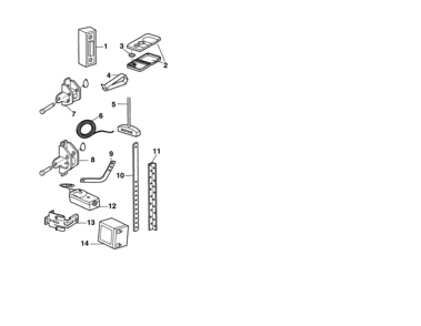 Installation Parts Diagram and Parts List for 13953906D  Craftsman Garage Door Opener
