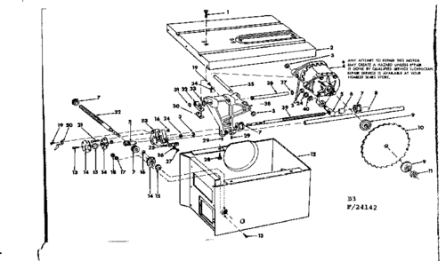 Motor And Control Box Assembly Diagram and Parts List for 11324142  Craftsman Power Motor