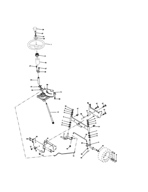 Steering Diagram and Parts List for 917276392  Craftsman Lawn Tractor
