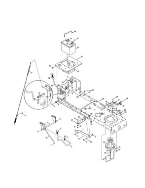 Battery/frame Diagram and Parts List for 247203751  Craftsman Lawn Tractor