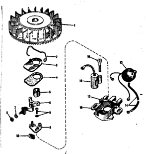 Magneto (phelon F-3220-m3) Diagram and Parts List for 143102091  Craftsman Engine
