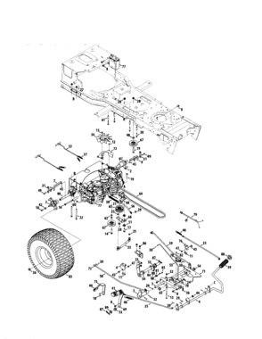 Transmission Diagram and Parts List for 247289330  Craftsman Lawn Tractor