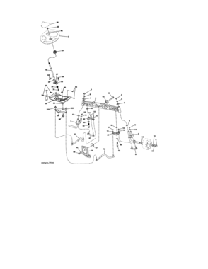 Steering Diagram and Parts List for 917203921  Craftsman Lawn Tractor