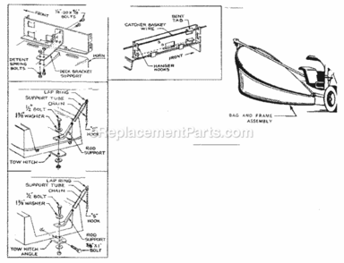 Page E Diagram and Parts List for 80452  Craftsman Lawn Tractor Accessories