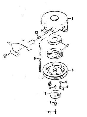 Rewind Starter No. 590420a Diagram and Parts List for 143374102  Craftsman Engine