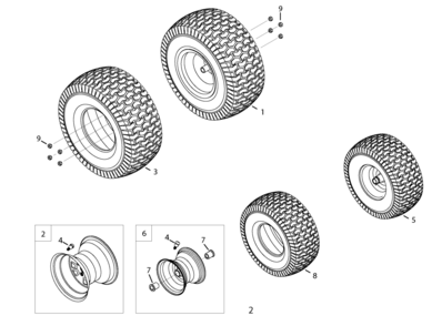 PG 2-WHEEL Diagram and Parts List for 247204470 Type 0 Craftsman Lawn Mower