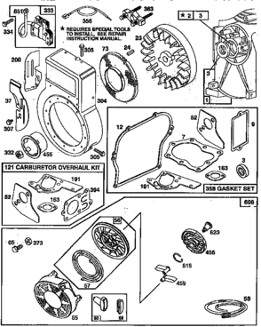 Engine 135202-0706-a1 (71,500) Diagram and Parts List for 500135202-0706-A1  Craftsman Engine