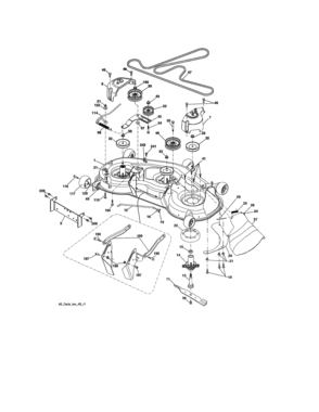 Mower Deck Diagram and Parts List for 917203921  Craftsman Lawn Tractor