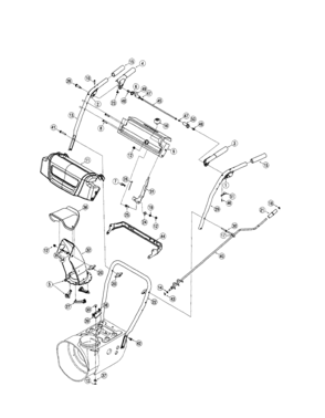 Handle Diagram and Parts List for 247889570  Craftsman Snow Blower