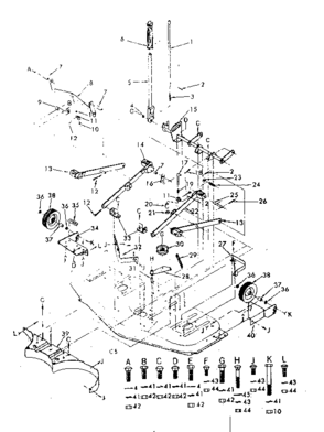 Part Location Diagram of 9505H Craftsman Hex lock nut