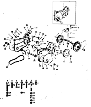 Part Location Diagram of 626A56 Craftsman Housing assembly