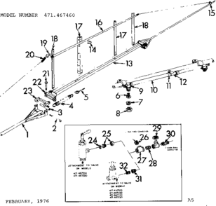 Center Boom Assembly Diagram and Parts List for 471467460  Craftsman Pressure Washer