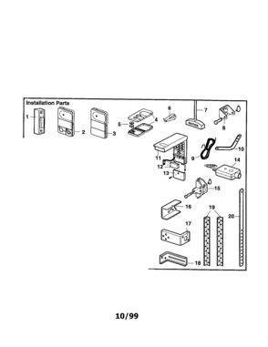 Installation Parts Diagram and Parts List for 13953335SRT3  Craftsman Garage Door Opener