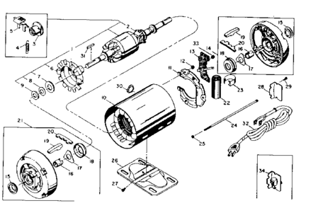 Unit Parts Diagram and Parts List for 39719231  Craftsman Grinder