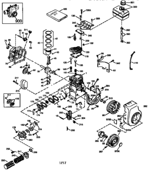 Engine (71/143) 143.973509 Diagram and Parts List for 143973509  Craftsman Engine